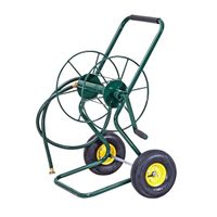costway carro para manguera de jardin con neumaticos de 2 ruedas soporte para camion de manguera de agua resistente 71 x 53 x 965 cm verde