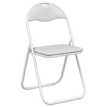 Silla Plegable 8 Uds. Cuero Sintético 48 X 43,5 X 81 Cm Vidaxl