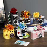 juego de bloques de construccion de modelo de flor con espejo de camara slr juguete educativo de adorno creativo de moda para regalo de ninos