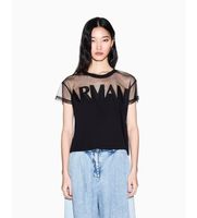 ax armani exchange para mujer xw002332af10356uc001 camiseta t-shirt negro xl casual algodon manga corta