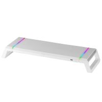 mars gaming mgs-one soporte premium para monitor rgb chroma blanco