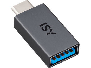 Adaptador USB a USB-C - ISY IAD-1000-C, USB-C, 5 Gbit/s, Plug&Play, 4.5 W, Negro