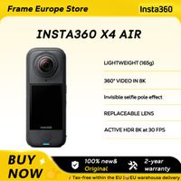 camara deportiva insta360 x4 air - camara de 360 grados 8k ultraligera de 165 g con efecto de poste invisible y parabrisas integrado x4 air original