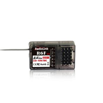 Receptor de largo alcance Radiolink R6F V4 2.4GHz 6CH FHSS para Coche RC Barco RC6GS V2/RC4GS V2/T8FB/T8S Transmisor de