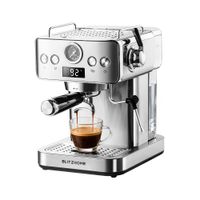 eu direct cafetera espresso semiautomatica blitzhome cm-601g 20 bares 1150w con manometro h10a pid y ntc portafiltro de 51mm y vaporizador manual