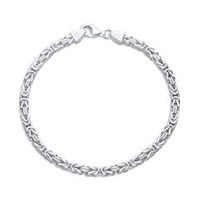 pulsera bizantina de plata 925 para hombre 42 mm cuadrada