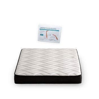 Colchón Viscoelástico 150x190 Altura 21 Cm Con Protector Rizo De 150, Baku