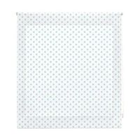 estor enrollable infantil - estor infantil tamano 150x180 - estor enrollable color blanco con estrellas turquesa  blindecor