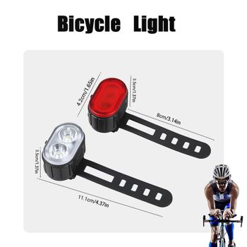 Luces recargables por USB para bicicleta, lámpara de advertencia de seguridad para bicicleta, linterna impermeable para ciclismo al aire libre para bicicletas de montaña y de carretera