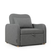 sillon cama gris antracita reclinable 3 en 1 92x97x90cm nalui buddy