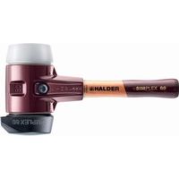 halder simplex maza de goma rellena con pie integrado  superplastico con carcasa de hierro maleable y mango de madera de alta calidad - d80 mm - mango extra corto - 3027282