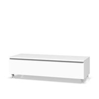comoda astra blanca en melamina con 4 ruedas