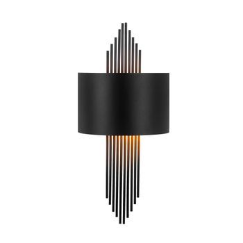 Lámpara De Pared 620-a Negro Metal 75x10x22 Cm