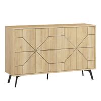 consola baja 123 cm efecto roble