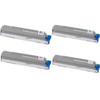 original multipack oki c8800cdtn printer toner cartridges 4 pack -43487712