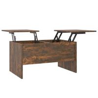 mesa de centro madera de ingenieria roble ahumado 80x50x425 cm vidaxl