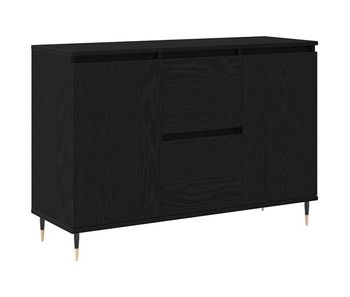 Aparador - mueble de almacenamiento roble negro 101,5 x 35 x 70 cm madera de ingeniería es4949