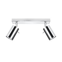 lampara de techo cromo acero alt 16 cm