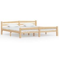 estructura de cama sin colchon madera maciza de pino 200x200 cm vidaxl