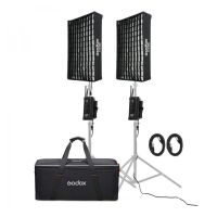 kit de iluminacion led godox fl100-k2 panel flexible 2x100w regulable con control inalambrico