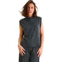 lisca blusa camiseta sin mangas con cuello alto rosie para mujer