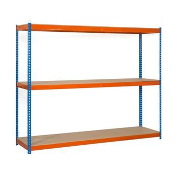 Estanteria Media Carga Simonforte 1506-3 Con Aglomerado Azul/naranja/mader 2000x1500x600 Mm
