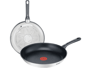 Set de sartenes - Tefal Daily Cook, 2 sartenes, 20 y 26 cm, Antiadherentes, Acero inoxidable