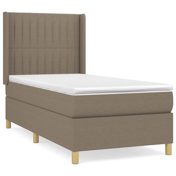 Cama Tapizada 193x93x128 Cm Tejido - Taupe