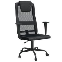 silla de masaje  silla de gaming altura ajustable tela malla y cuero pe negro