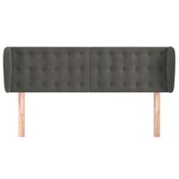 cabecero cama mueble de dormitorio de terciopelo oscuro 147 x 23 x 7888 cm gris m020008221