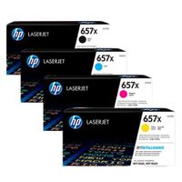 hp 657x full set original high capacity toners 4 pack