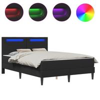estructura de cama negro 160 x 200 cm cuero sintetico vidaxl