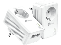 adaptador plc - tp-link tl-pa7027pkit plug and play 2 puertos gigabit 1000 mbps blanco
