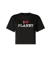save the duck para mujer dt2228w-besy20 camiseta i love planet negro l casual algodon manga corta