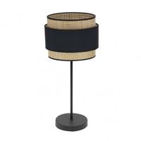 sobremesa alto kandy 1xe27 naturalnegro 67x30x30 cm