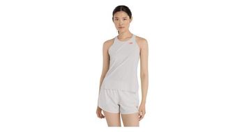 Camiseta de tirantes new balance race day ultra light grey  mujer