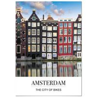 panorama cuadro de aluminio ciudad de amsterdam mensaje 70x100 cm
