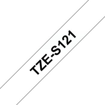Cinta Brother TZE-S121 Laminada 9mm 8m Negro sobre Transparente