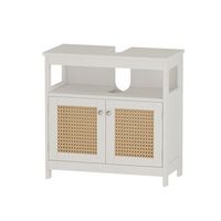 mueble bajo lavabo rosario 60 x 60 cm con 2 puertas y compartimento abierto vicco