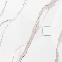 plato de ducha rea magnum carrara white 90x90