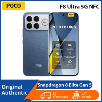 POCO F8 Ultra 5G, teléfono inteligente con NFC, procesador Snapdragon 8 Elite Gen 5, batería de 6500 mAh, pantalla AMOLED de 6,9 pulgadas y 120 Hz, cámara triple de 50 MP.
