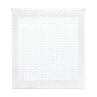 estor enrollable premium - estor enrollable tamano 150x180 - estor premium color blanco con motas celeste  blindecor