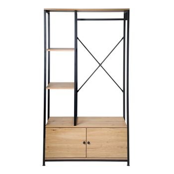 Armario 2 puertas con estantes h167 cm - roble
