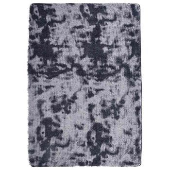 Alfombra De Pelo Largo Navarra Gris Oscuro 200x290 Cm Poliéster Vidaxl