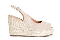 salon peep-toe de lona earth