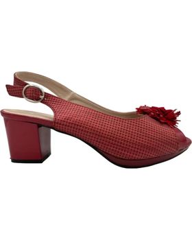 de CALZADOMANIA SANDALIA TACON ROJO