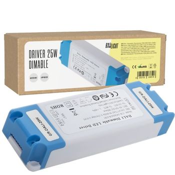 Driver dali 25w, 100-277v ac, 50-76v dc, 300ma, ip20