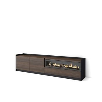 Mueble Tv Málaga-02 Con Chimenea Para Salón Moderno