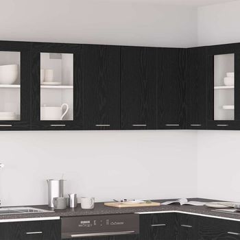 Vidaxl Mueble Colgante Lyon Roble Negro 60 X 31 X 60 Cm