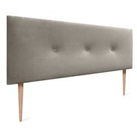 dhome cabecero de terciopelo liso con botones 150x115 con patas camas 150160 - marron